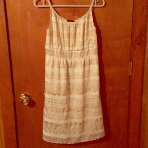 (Mark) gold shimmery cream/gold strappy dress